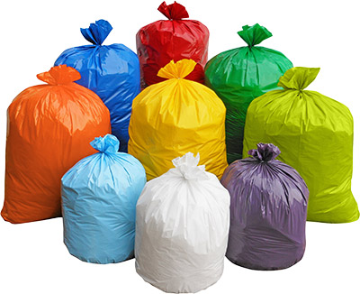 Мешки зеленые и цветные для строительного мусора и бытового мусора в Хабаровске